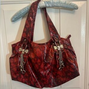 4/$100💙 ❤️Y2K Incredible Via Nova Collection Large Whimsygoth Shoulder Bag🐍🎀 EUC